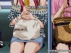 Dirty action with hot chick in train