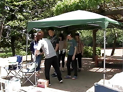 Japanese Asian wife with huge natural tits and big butts hotwife with strangers in the hotel