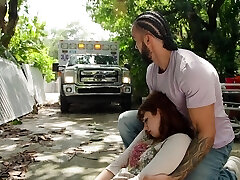 Jenna Starr & Roxie Sinner having joy during FFM threesome