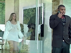 A black pink cigar addicted white girls gets some fat ebony cock in her muff