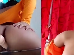 Homemade video of a horny babe pleasuring her cravings with a plaything