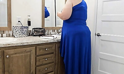 Woman In Bathroom With G-string Down, Was Very Surprised When Stranger Accidentally Walked In (Role Playing)