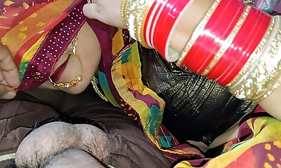 Beautiful Indian freshly married wife home sex saree Desi video