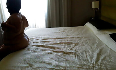 I find the maid half bare in my bedroom.... what a big slut to fuck