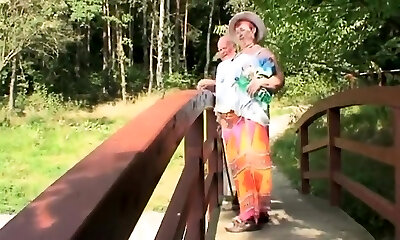 An Older Couple Have Sex By The Lake, A Young Slut Observes Them