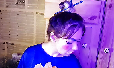 japanese stepsister smokes a cigarette