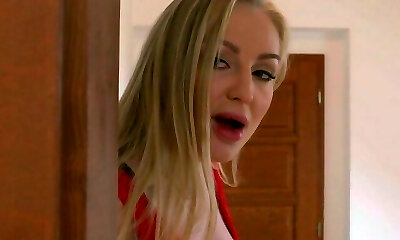 MOM My brother s horny blonde big boobs wife throated and fucked me