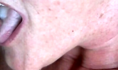 Mature lady swallow his jizm