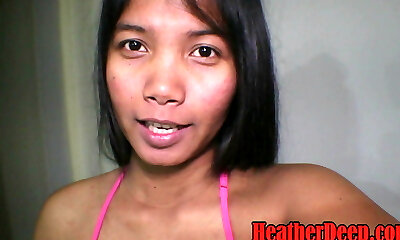 19 week pregnant thai teen heather deep in maid outfits 