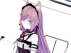 Cute Neko Girl Dancing Gradual Undressing 3D HENTAI
