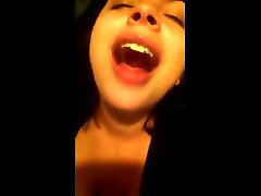 She put it in her mouth when he cums - Big tits
