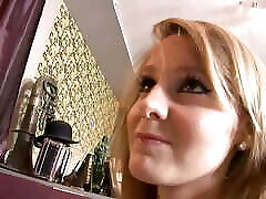 Nasty blonde slut banged really hard