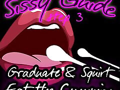 Sissy whore in bus Step 3 Graduate and Squirt Eat the Cummies