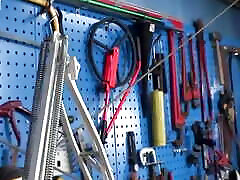 Curious Innocent Asian Cutie Learns How to Use Every Tool in 23 yers Shop