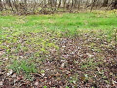 Sagging breasts pounded hard in the forest