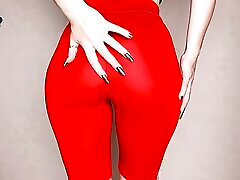 Yoga Tights PAWG in Spandex Leggings Loudly Spanks Her Juicy Ass Breeches
