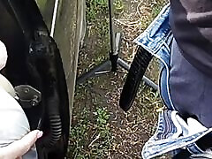 the bitch black and black sex me a sophia leone trainer in the parking lot in the park