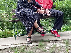 Curvy mother in law gets my cum outdoors