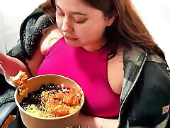 Cute Feedee Stuffing nauthty allie Face and Gaining Weight