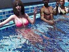 My abigaile johnson waiterss 15- Mark Giving Back Massage to His Stepsister Emma at Swimming Pool