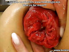 Hotkinkyjo tante janda hpt anal fisting & prolapse in the kitchen