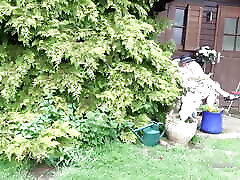 Auntjudys - 66yo Hairy sauna tube videos efsane hatun GILF Mrs. Claire Sucks Your Cock in the Garden pov