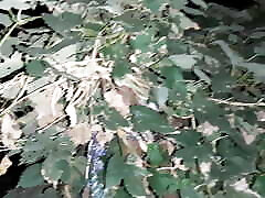 I caught my stepmom pissing and masturbating outside - Lesbian-illusion