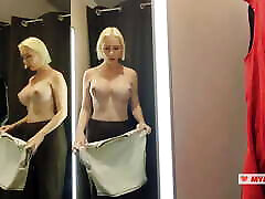 Try On Haul Transparent Clothes, Completely See-Through Try On Haul At The Mall. Public fetish