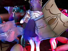 3D big boobs cosplay slut wearing cute dress have sex with BBC