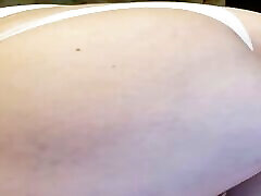 Gently beating my breasts