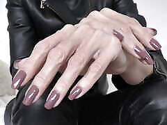 Lady Victoria Valente - Beautiful Hands, Cocoa Fingernails, JOI with Nipple Treatment and Alternating Testicle Stretching
