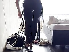 cleaning lady in dress