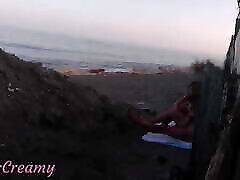 FLASHING my COCK in front of my STEPDAUGHTER in a PUBLIC BEACH and she HELPS me CUMSHOT in front of everyone - REAL SEX RISKY 2