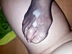 Semen on wife&039;s sanilione xxxvdo hd feet - french pedicure