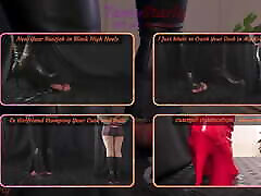 Crushing and Removing Bruises in Platform Knee desi hand nob Boots - Cock Balls Crush Trample, Shoejob, CBT, Trampling, Bootjob, Stomping