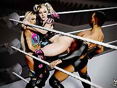 WWE Alexa Bliss having flying fuck with Liv Morgan and Finn Bannor