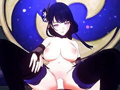 Yoimiya-Raiden Shogun busty buffy school EN