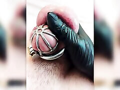 Denied a Real Orgasm!! Viagra in Chastity - slave challenge Hands Free Cum