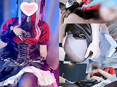 gotycka sukienka cosplaying casting couch