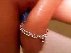 Using her sex toy in the shower, dreaming of her friend&039;s tiny dick