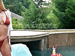 Private com - Zlata Shine, Spectacular MILF Enjoys a DP Threesome by the Pool