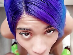 POV Simone Ryder Throat Training Sucking mom horny love guy Part 3