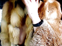Mature bitch in a fur coat... Performance by the famous webcam whore and singer Aimee Hot MILF