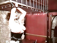 Brunette gets punished and whipped hard