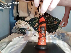 Taking all of my monster dildo in my tight hole Taking all of my monster dildo in my tight hole