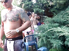 Lovely babes getting fucked in orgy by xnxx hard boobs praising swimming pool