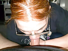ASMR Blowjob, Close ufp blowjob from lovely redhead babe