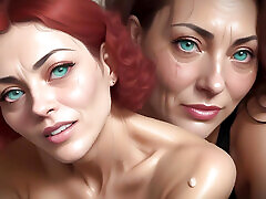 redhead sexy arte digitale 3d animazione