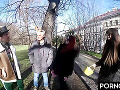 easter bunny porno dan prowadzi katy rose i mia trejsi do orgii creampie!