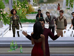 błogi ślub simmers po imprezie zamienił się w seks-imprezę